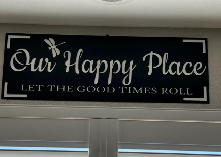 Our Happy Place Sign- Wall Decor
