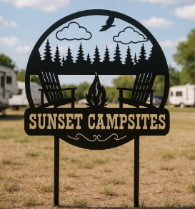Custom Campsite Sign 24"