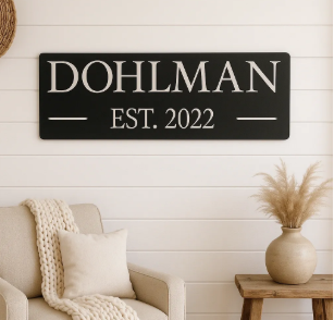 Classic Last Name Sign