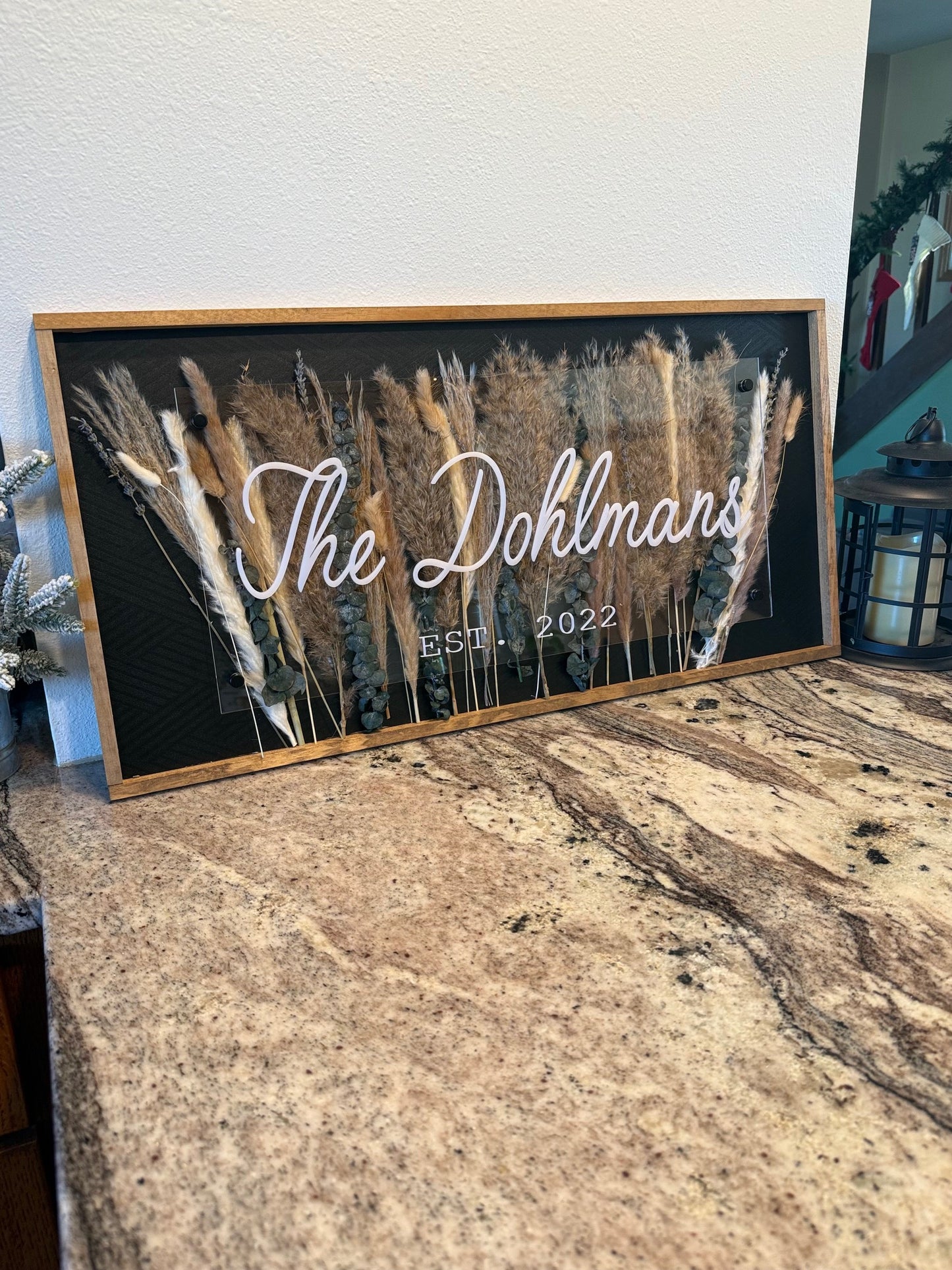 Last name sing- Boho Decor- Wedding Sign- Floral Sign