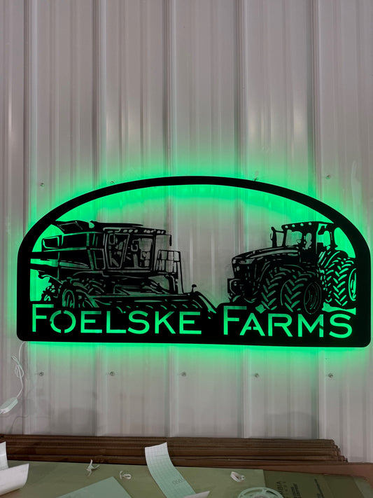JD Farm Sign LED 32" wide