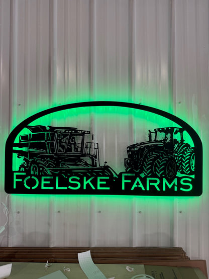 JD Farm Sign LED 32" wide