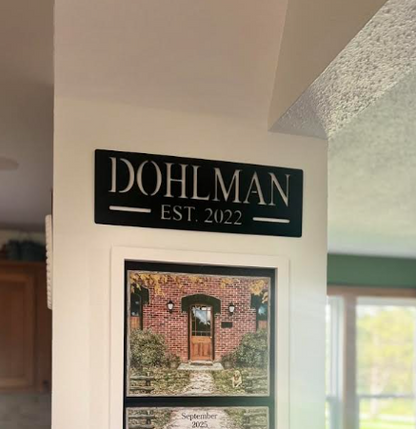 Classic Last Name Sign