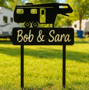 Campsite Gound Stake Sign