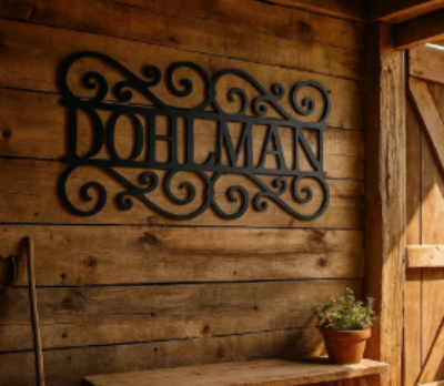 Decorative Last Name Sign